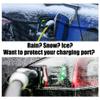 X AUTOHAUX EV Charger Plug Cover Waterproof Outdoor Electric Car Charging Port Cover with Magnetic Adhesion and Adjust Closure All Weather Protection Black view 2