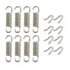 X AUTOHAUX 8 Set 43mm 1.69" Motorcycle Exhaust Pipe Spring with U Shape Hooks Stainless Steel Silver Tone view 1