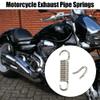 X AUTOHAUX 8 Set 43mm 1.69" Motorcycle Exhaust Pipe Spring with U Shape Hooks Stainless Steel Silver Tone view 2