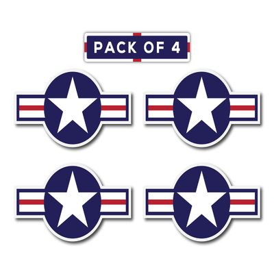 IMPERIAL VIBES US Armed Forces Aircraft Sticker Vinyl Sticker for Car, Truck, and Van Removable Indoor and Outdoor Use for Laptop Waterproof Decal for Wall and Watercooler (Pack of 4) Imp 09