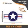 IMPERIAL VIBES US Armed Forces Aircraft Sticker Vinyl Sticker for Car, Truck, and Van Removable Indoor and Outdoor Use for Laptop Waterproof Decal for Wall and Watercooler (Pack of 4) Imp 09 view 2