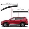Lightronic Extra Durable Outside-Mount Auto Vent Window Visor, Fits 2019-2023 Hyundai Santa Fe, UV Protection Rain Guard, Original Wind Deflector, No-Drill Easy Install, Dark Smoke, 4-Pcs view 2