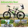 RibasuBB 20 inch Mountain Bike, Double Brake Bicycle High Carbon Steel MTB Children's Bike,Internal Cable Bike for Youth Men Women Boys Green view 2