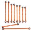 DJX 10PCS CNC Aluminum Steering Rod Tie Links Set &8 Chassis Links Set for 1/18 Capra UTB18 4WD Unlimited Trall Buggy Upgrades Part view 1
