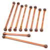 DJX 10PCS CNC Aluminum Steering Rod Tie Links Set &8 Chassis Links Set for 1/18 Capra UTB18 4WD Unlimited Trall Buggy Upgrades Part view 3