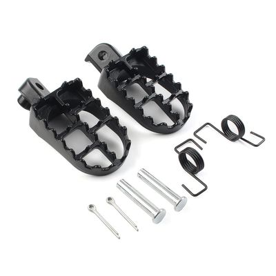 FSFY 2 Pcs CNC Universal Motorcycle Bike Wide Foot Pegs Footpegs Rear Set Pedals Racing for Yamaha TW200 PW50 PW80 Pit Dirt Bikes for HONDA CRF 50/70/ 80/100 Pit Dirt Bikes, Black