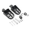 FSFY 2 Pcs CNC Universal Motorcycle Bike Wide Foot Pegs Footpegs Rear Set Pedals Racing for Yamaha TW200 PW50 PW80 Pit Dirt Bikes for HONDA CRF 50/70/ 80/100 Pit Dirt Bikes, Black view 1
