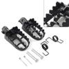 FSFY 2 Pcs CNC Universal Motorcycle Bike Wide Foot Pegs Footpegs Rear Set Pedals Racing for Yamaha TW200 PW50 PW80 Pit Dirt Bikes for HONDA CRF 50/70/ 80/100 Pit Dirt Bikes, Black view 4