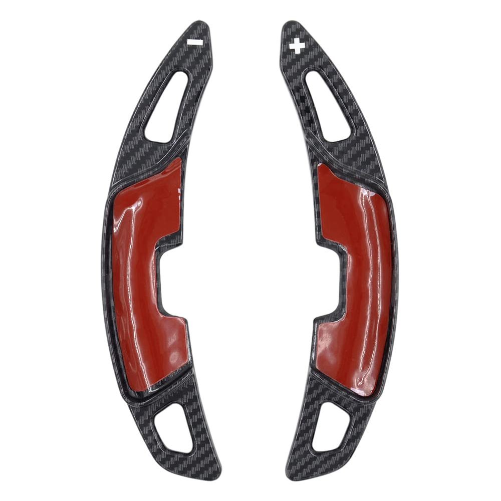 FSFY Carbon Fiber Black Left + Right Car Steering Wheel Shift Paddle Shifter Extension Trim Cover for Lexus ES200 ES260 ES300h 2018 2019 2020 2021