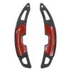 FSFY Carbon Fiber Black Left + Right Car Steering Wheel Shift Paddle Shifter Extension Trim Cover for Lexus ES200 ES260 ES300h 2018 2019 2020 2021 view 1