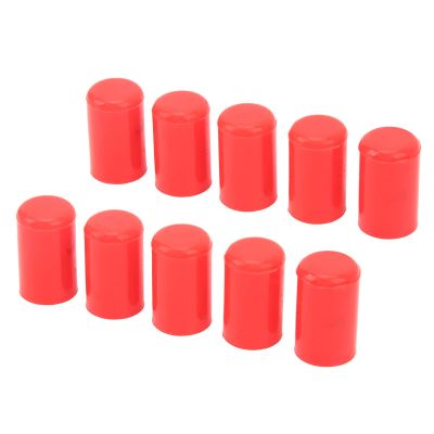 12mm Blanking Cap, 10 Replacement Parts, Good Sealing Silicone Intake Vacuum Hose Cover for Ventilation Pipe (Red)