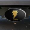 GRAPHICS & MORE Black Adam Lightning Logo Oval Tow Trailer Hitch Cover Plug Insert view 2