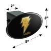 GRAPHICS & MORE Black Adam Lightning Logo Oval Tow Trailer Hitch Cover Plug Insert view 3