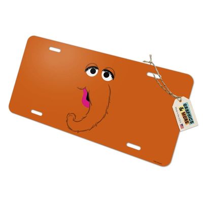 GRAPHICS & MORE Sesame Street Snuffleupagus Face Novelty Metal Vanity Tag License Plate