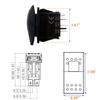 12V Interior Lights Rocker Switch 5 PIN On-Off SPST Toggle Switch for Car Boat RV UTV RZR Polaris Ranger Dashboard 12V/20A 24V/10A IP67 view 3