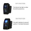 12V Interior Lights Rocker Switch 5 PIN On-Off SPST Toggle Switch for Car Boat RV UTV RZR Polaris Ranger Dashboard 12V/20A 24V/10A IP67 view 4