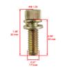 Caltric 4 Exhaust Manifold Bolts Studs Screw compatible with Polaris RZR 800 4 800 S 800 EFI 2009 2010 2011 2012 2013 2014/7517322 7518984 view 2