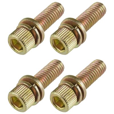 Caltric 4 Exhaust Manifold Bolts Studs Screw compatible with Polaris Ranger 800 EFI 4x4 6x6 2011 2012 2013 2014 2015 2016 2017/7517322 7518984