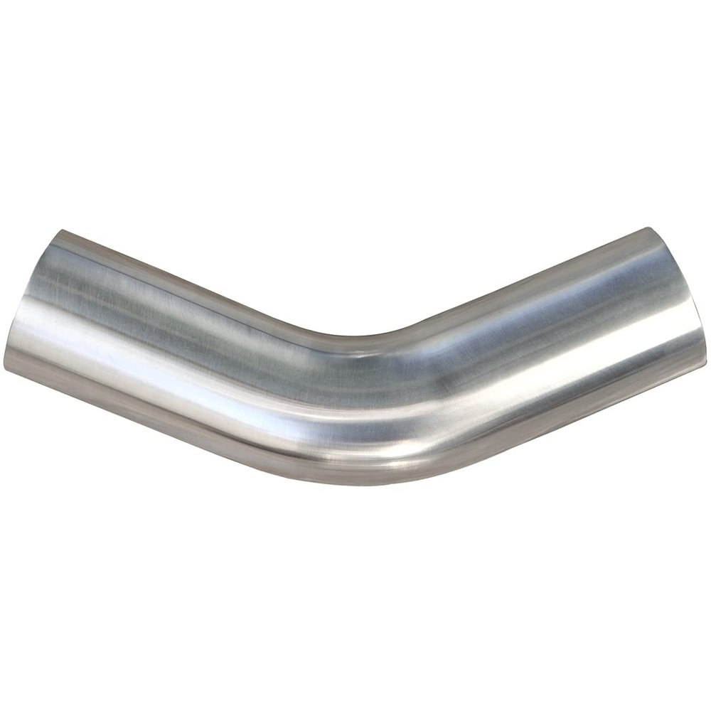 KOTVTM 2" (51mm) OD 45 Degree Aluminum Elbow Pipe Intercooler Pipe Air Intake Tube, 1.5D Radius, Aluminum Alloy Tube High polished