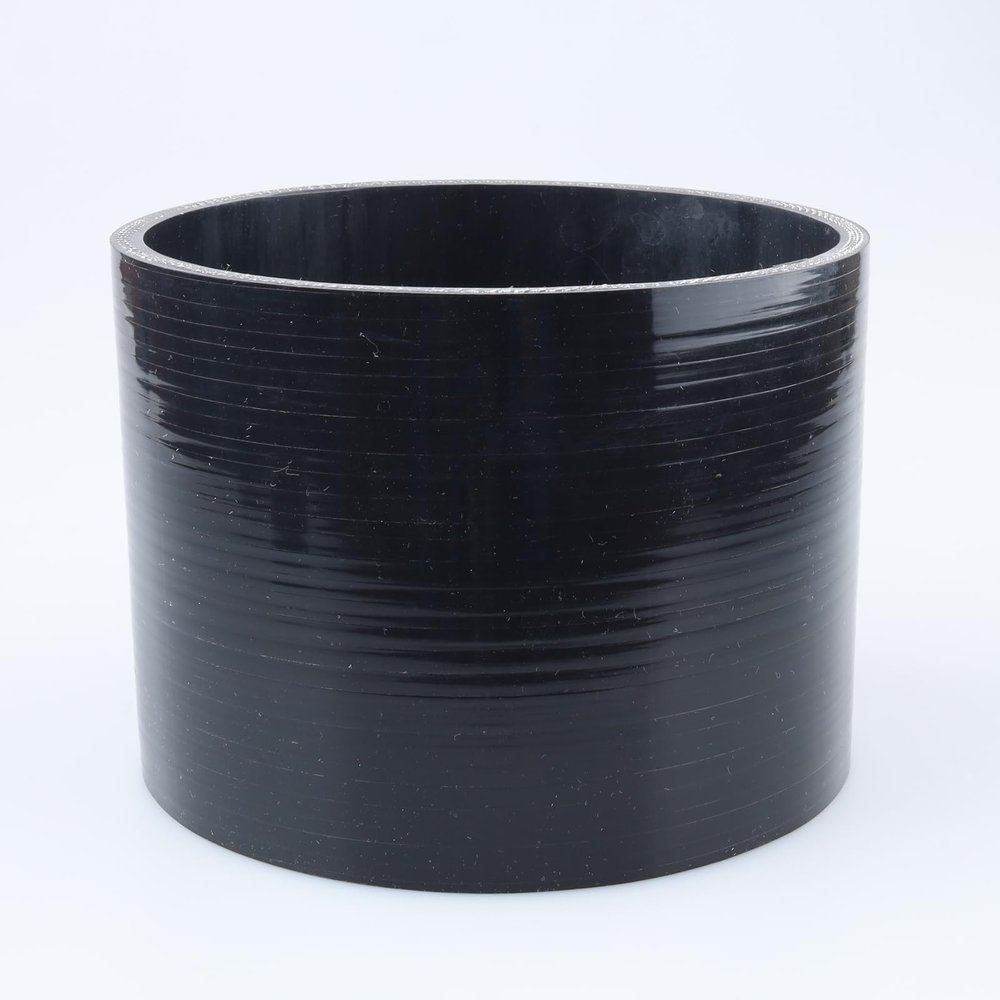AC PERFORMANCE ID 5" (127mm) Straight Coupler, Length 4" (100mm), 4-Ply Reinforced, Universal Automotive Pure Silicone Hose, Black