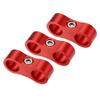 X AUTOHAUX 3pcs Aluminum Alloy AN6 Car Hose Separator Clamp Fuel Line Connector for Oil Fuel Hose Red view 1