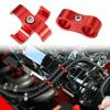 X AUTOHAUX 3pcs Aluminum Alloy AN6 Car Hose Separator Clamp Fuel Line Connector for Oil Fuel Hose Red view 3