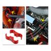 X AUTOHAUX 3pcs Aluminum Alloy AN6 Car Hose Separator Clamp Fuel Line Connector for Oil Fuel Hose Red view 4