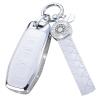 SHANGHONG for Ford Key Fob Cover with Keychain, White view 1