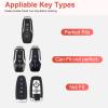 SHANGHONG for Ford Key Fob Cover with Keychain, White view 2