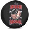 Trailer Spare Tire Cover As American As Baseball RV Tire Covers for Towable Tires Weatherproof Dust-Proof Universal for SUV, Camp, and Travel Vehicles 12" 13" 14" 15" 16" 17 Inch view 1