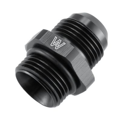 Tepilauda 12AN Male Flare to 12 ORB O Ring Boss Fitting Adapter Aluminum Straight Black