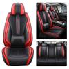 LonYogan Car Seat Cover for Lexus ES330 2004-2006 Leather Front and Rear Split Bench Waterproof 5-Seat Automotive Seat Covers, Easy to Install Standard Black- Red view 1