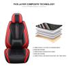 LonYogan Car Seat Cover for Lexus ES330 2004-2006 Leather Front and Rear Split Bench Waterproof 5-Seat Automotive Seat Covers, Easy to Install Standard Black- Red view 4