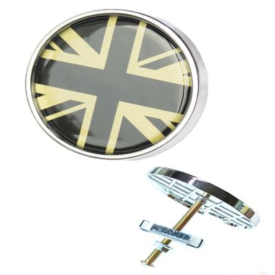 YaaGoo for Mini Front Grill Emblem Badge Metal Logo Decal Sticker Golden Jack