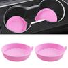 Amooca Automotive Cup Holders Universal Car Cup Coaster Waterproof Non-Slip Sift-Proof Spill Holder Car Interior Accessories 2 Pack Pink view 1