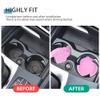 Amooca Automotive Cup Holders Universal Car Cup Coaster Waterproof Non-Slip Sift-Proof Spill Holder Car Interior Accessories 2 Pack Pink view 4