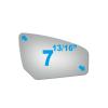 Adanz Mirror Glass fit for 2007 2008 2009 2010 2011 2012 Nissan Sentra Passenger Right Side RH with Adhesives Non Heated view 3