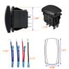 12V DC Motor Reverse Polarity Switch Orange Led Extend Retract Rocker Switch 7 Pin (ON)-Off-(ON) DPDT Momentary Switch for Car Boat RV Golf Cart Can Am 12V/20Amp 24V/10A view 2