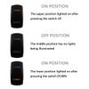 12V DC Motor Reverse Polarity Switch Orange Led Extend Retract Rocker Switch 7 Pin (ON)-Off-(ON) DPDT Momentary Switch for Car Boat RV Golf Cart Can Am 12V/20Amp 24V/10A view 3