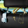 Zursuny 2pcs Car Headrest Hook Cute Cat Car Seat Hanger Hooks Behind-seat Accessories Organizer Hook for Bag Purse Cloth Drink Grocery (Yellow) view 4