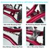 Lumintrail Center Mount Bike Kickstand/Kick Stand for Kids Bike - Fits 18, 20 & 22 Inch Bikes - Sturdy & Easy to Install Bicycle/Mountain/Road/BMX/Cruiser - Child Kickstand view 4