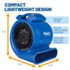 BlueDri Monsoon 1/2 HP, 2550 CFM Air Mover Blower Fan for Water Damage Restoration Carpet Dryer Floor Home and Plumbing Use, Blue, BD-MNSN view 3