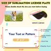 6"x3"10 Pack Sublimation License Plate Blanks, White Mini Heat Thermal Transfer Sheet DIY Picture, Metal Aluminum Custom License Plate Tag for Kids Toy Car, Bike view 2