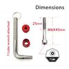 ONIPAX Bike Anti-Theft Seatpost Lock M6x45mm, Tamper-Resistant Alloy Locking Binder Bolt with 7-Lobe Security Key, Secure Bike Component Protector for Urban Commuters and Road Cycling Security view 2