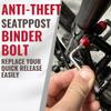 ONIPAX Bike Anti-Theft Seatpost Lock M6x45mm, Tamper-Resistant Alloy Locking Binder Bolt with 7-Lobe Security Key, Secure Bike Component Protector for Urban Commuters and Road Cycling Security view 3