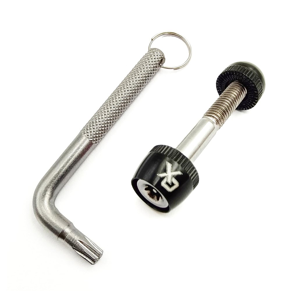 ONIPAX Bike Anti-Theft Seatpost Lock M6x45mm, Tamper-Resistant Alloy Locking Binder Bolt with 7-Lobe Security Key, Secure Bike Component Protector for Urban Commuters and Road Cycling Security
