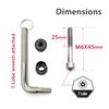 ONIPAX Bike Anti-Theft Seatpost Lock M6x45mm, Tamper-Resistant Alloy Locking Binder Bolt with 7-Lobe Security Key, Secure Bike Component Protector for Urban Commuters and Road Cycling Security view 2