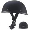 Motorcycle Half Helmet, DOT Approved Adult Men Women Retro Open Face Helmets, Half Shell Helmets for Adults (Matte Black, XX-Large) view 1