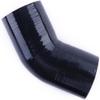 VLOCEMNYE Silicone 45 degree hose ID 3/4"(19mm)-1 1/4"(32mm) inch,Length 4 inch (102mm) 4-Ply (5.4mm) Reinforced Turbo/Intercooler/Intake Piping Coupler Industrial Hydraulic Hose Black view 1