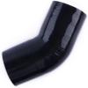 VLOCEMNYE Silicone 45 degree hose ID 3/4"(19mm)-1 1/4"(32mm) inch,Length 4 inch (102mm) 4-Ply (5.4mm) Reinforced Turbo/Intercooler/Intake Piping Coupler Industrial Hydraulic Hose Black view 2